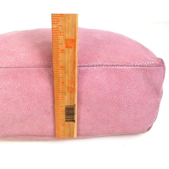 LRG Brooks Brothers SHIMMERING PINK REAL LEATHER SHOULDER BAG HANDBAG TOTE PURSE - Picture 11 of 14